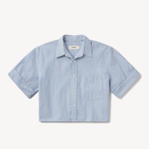 Mainstay Cotton Cut-Off Short Sleeve Button Down